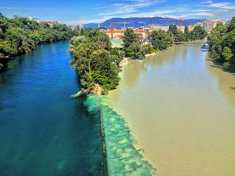 Jonction Rhône et Arve Genève